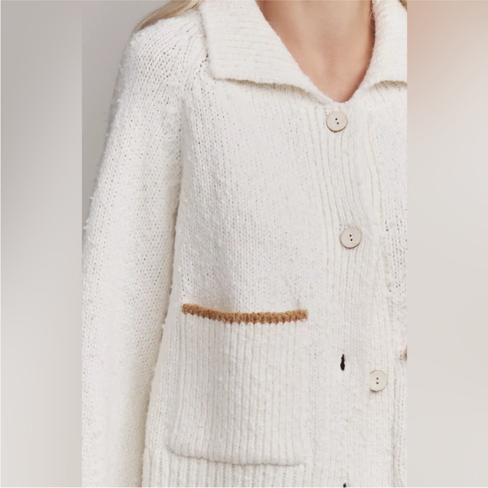 Anthropologie The Jesse Dog Icon Cardigan Sweater by Pilcro Golden Retriever - Picture 5 of 15